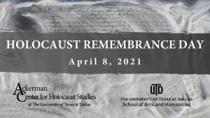 Holocaust Remembrance Day April 8, 2021 